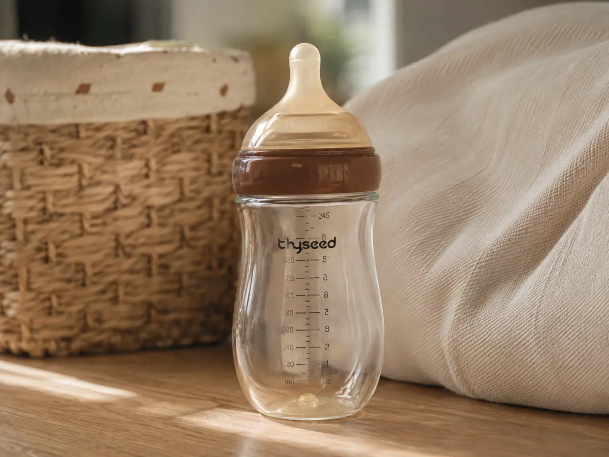 Our Thyseed anti-colic glass bottle, original photo