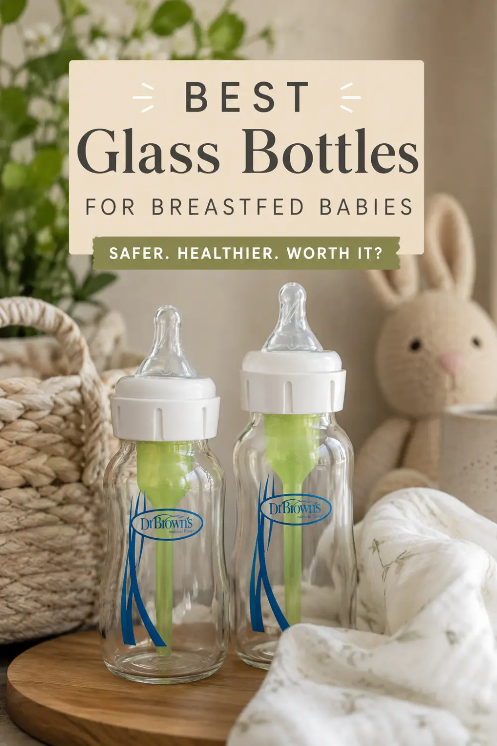 Best glass bottles for breastfed babies, ranked, pin this guide on Pinterest
