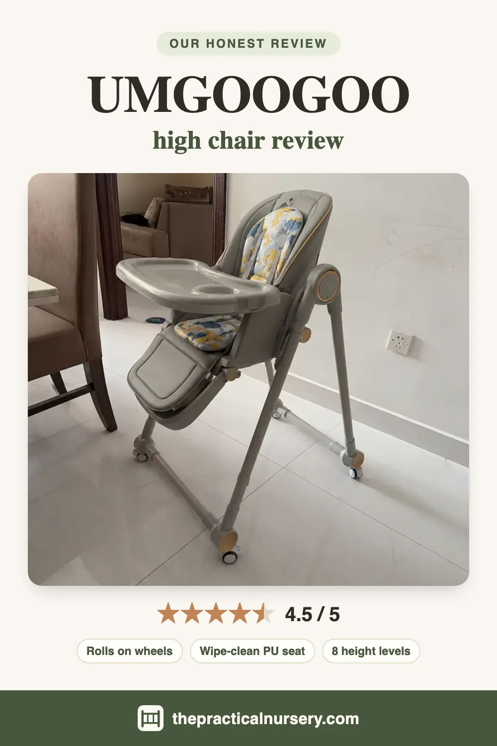 UMGOOGOO high chair review, pin this guide on Pinterest