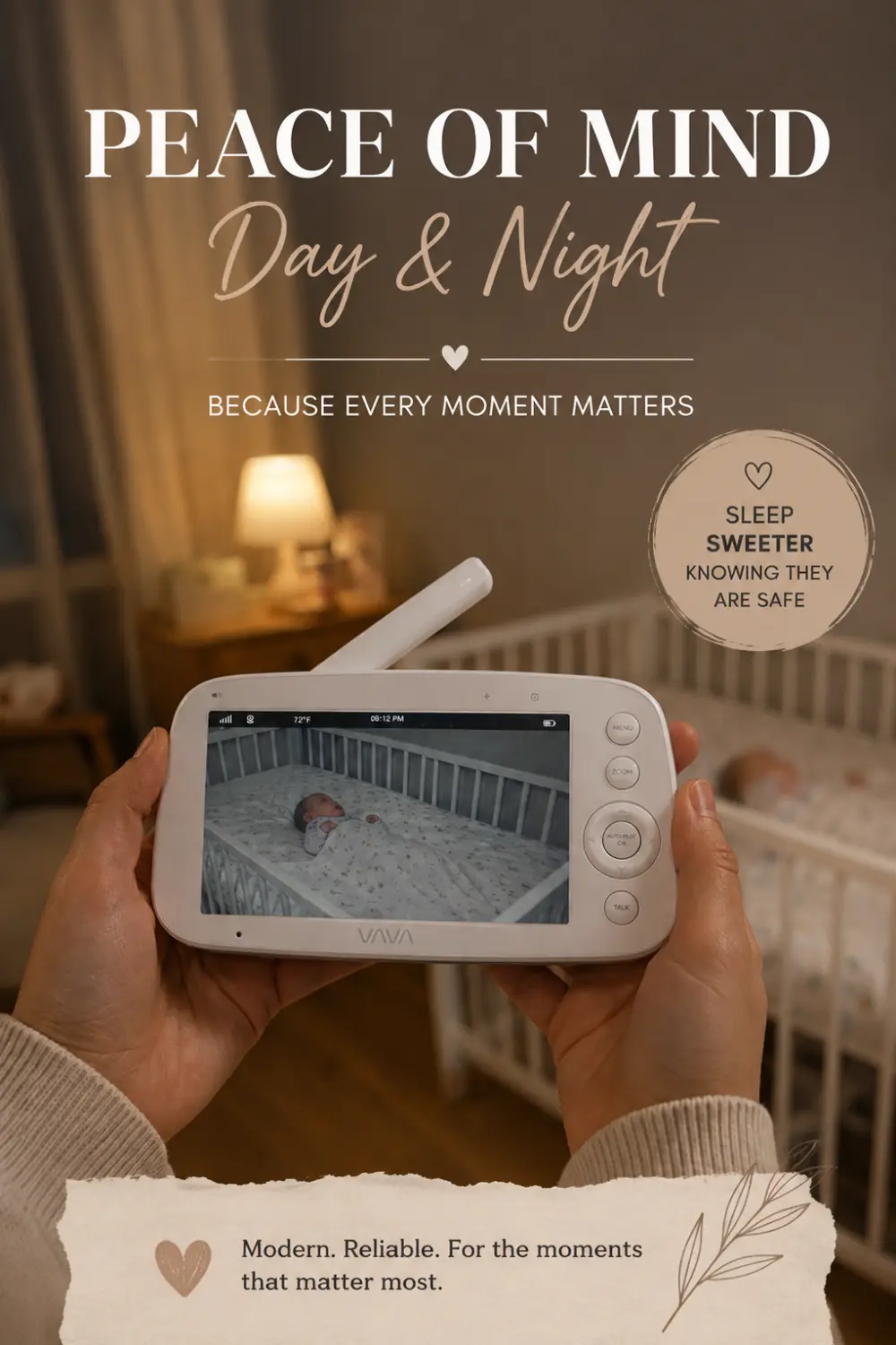 VAVA baby monitor review, pin this guide on Pinterest