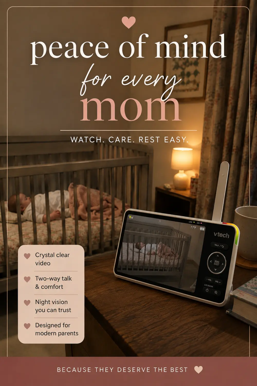 VTech baby monitor review, pin this guide on Pinterest
